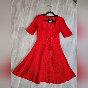 Maeve Anthropologie red dress sz 6